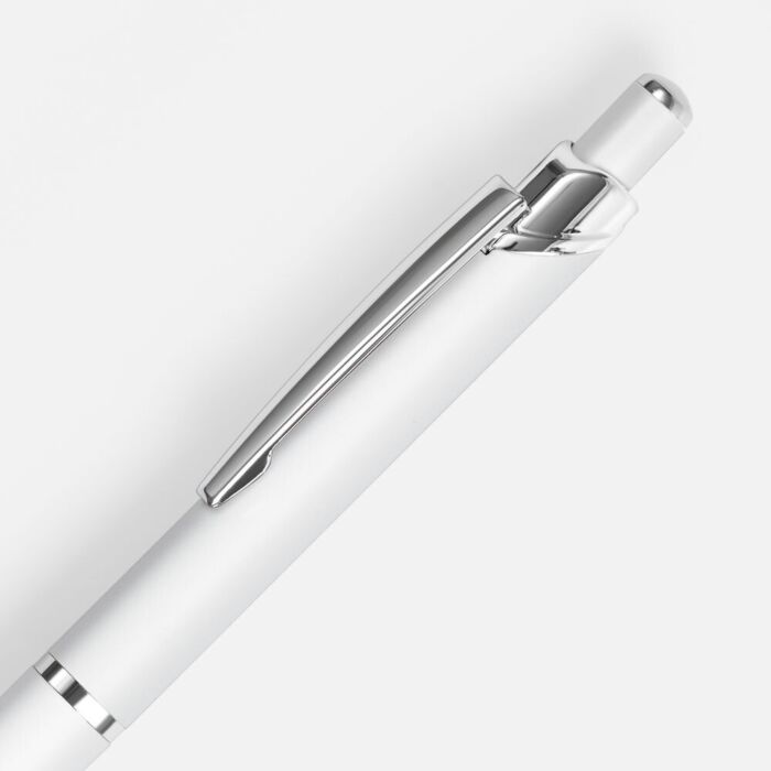 Ручка шариковая Chromos Soft Touch, белая